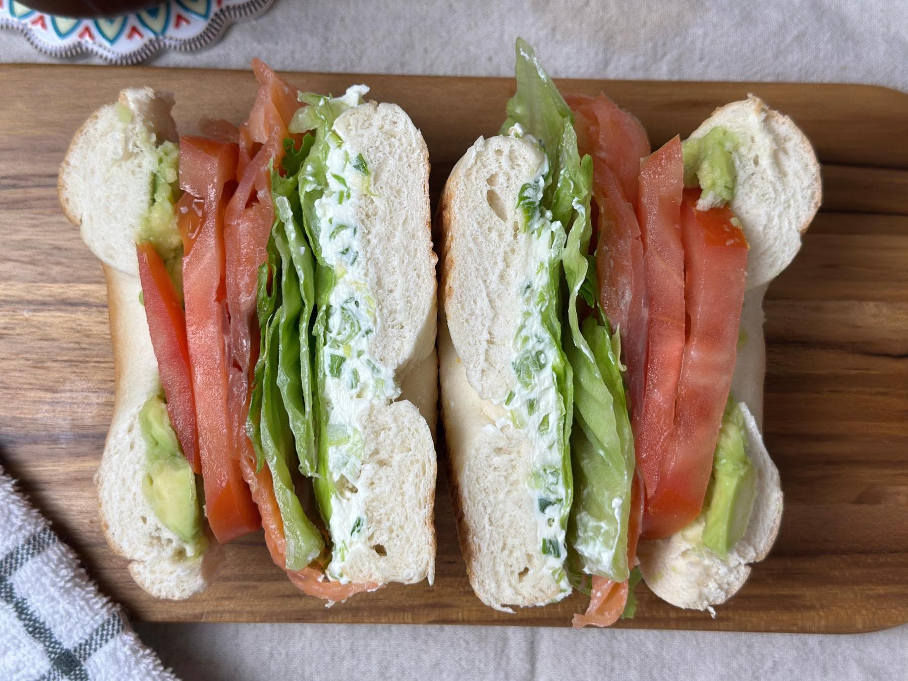Salmon Cream Cheese Bagel